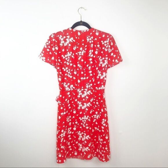 J. Crew red floral printed wrap dress - Picture 7 of 7